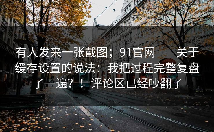 有人发来一张截图；91官网——关于缓存设置的说法：我把过程完整复盘了一遍？！评论区已经吵翻了